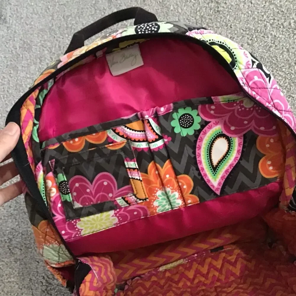 Vera Bradley Chevron Floral Paisley Print BackPack